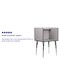 Flash Furniture 53.5 H, 35.75 W X Laminate, Melamine, Steel, Nebula Grey MT-M6221-SGLSC-GREY-GG - alternate 4